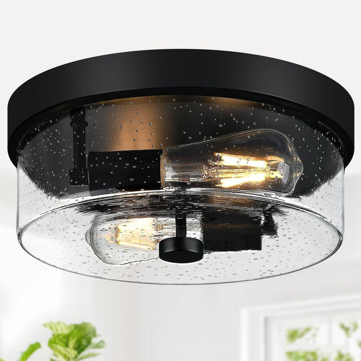 American Glass Flush-Mount Ceiling Light