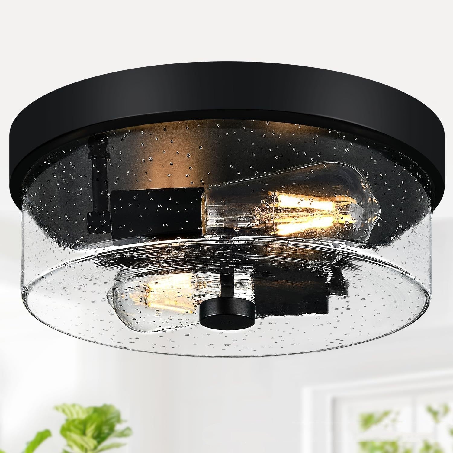 American Glass Flush-Mount Ceiling Light