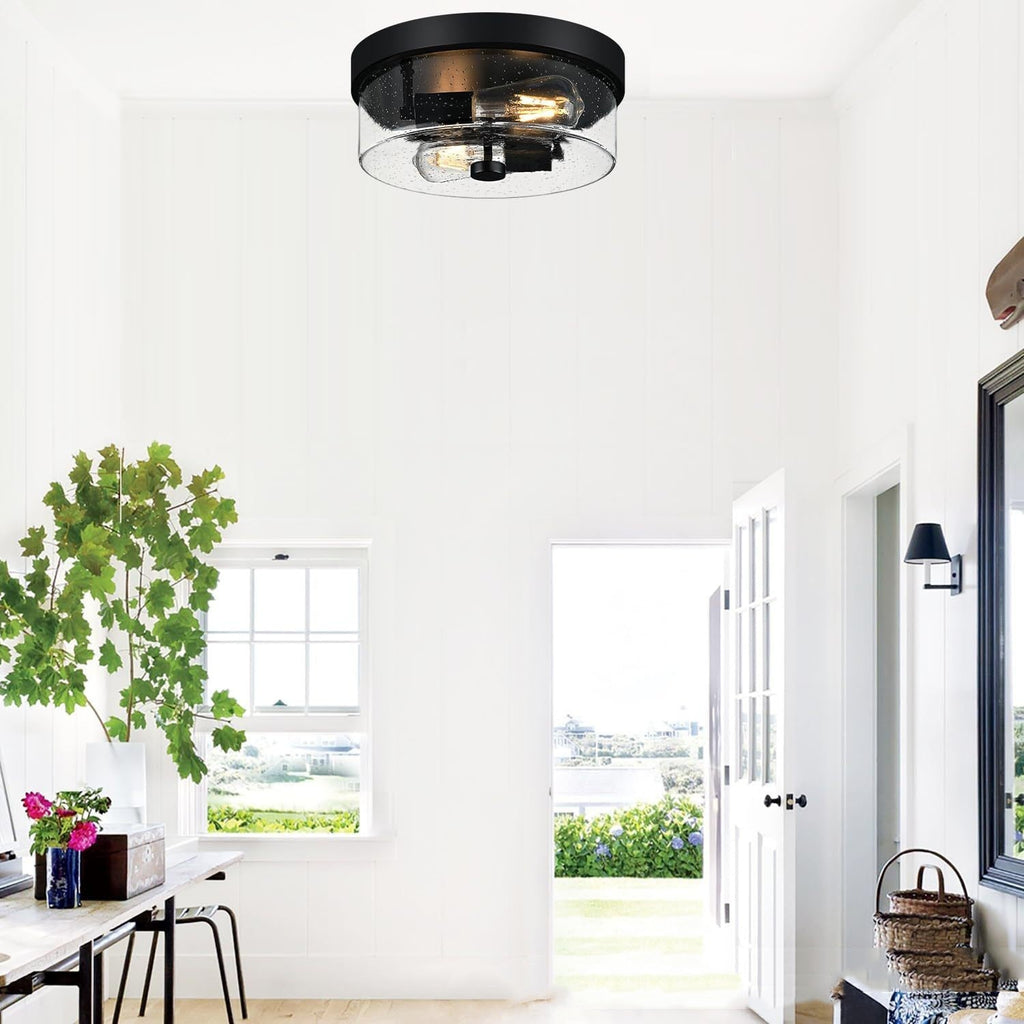 American Glass Flush-Mount Ceiling Light