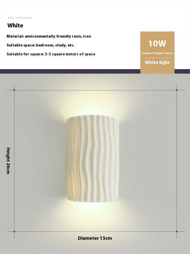 French Cream Resin Wall Lamp