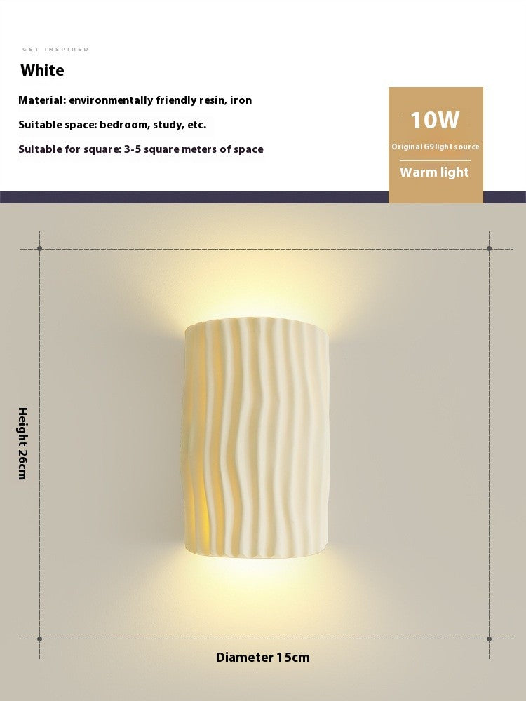 French Cream Resin Wall Lamp