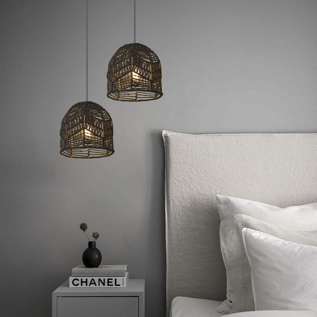 Handwoven Paper Chandelier