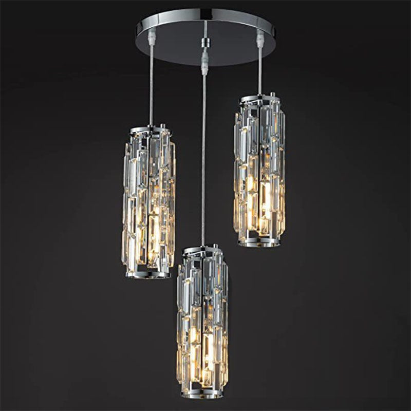 Industrial Crystal Pendant Light