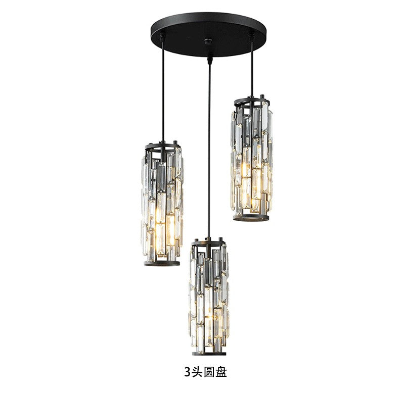 Industrial Crystal Pendant Light