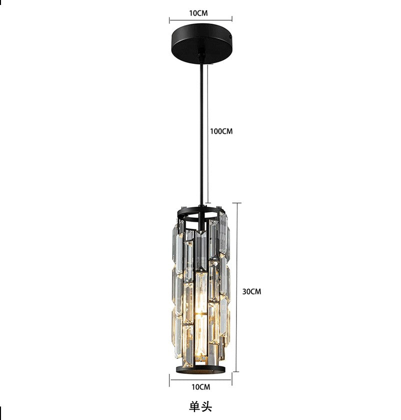 Industrial Crystal Pendant Light
