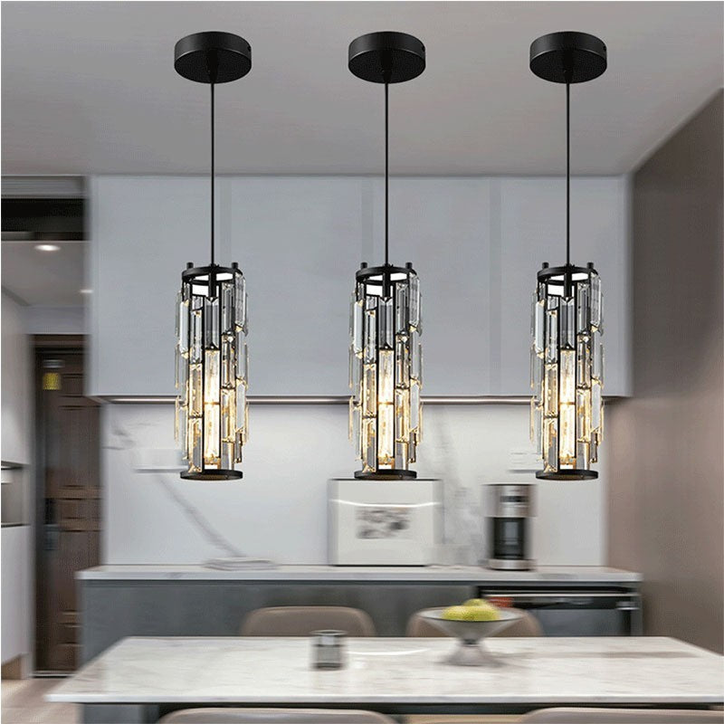 Industrial Crystal Pendant Light