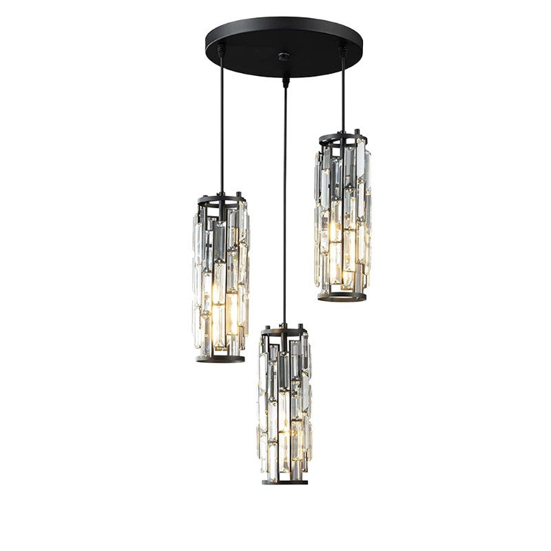 Industrial Crystal Pendant Light