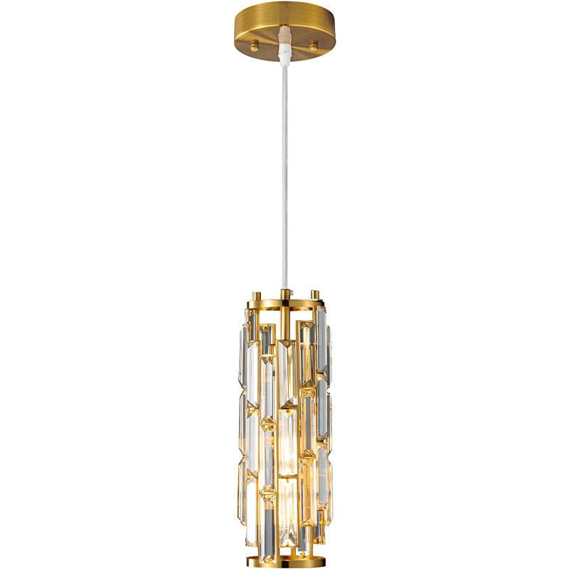 Industrial Crystal Pendant Light