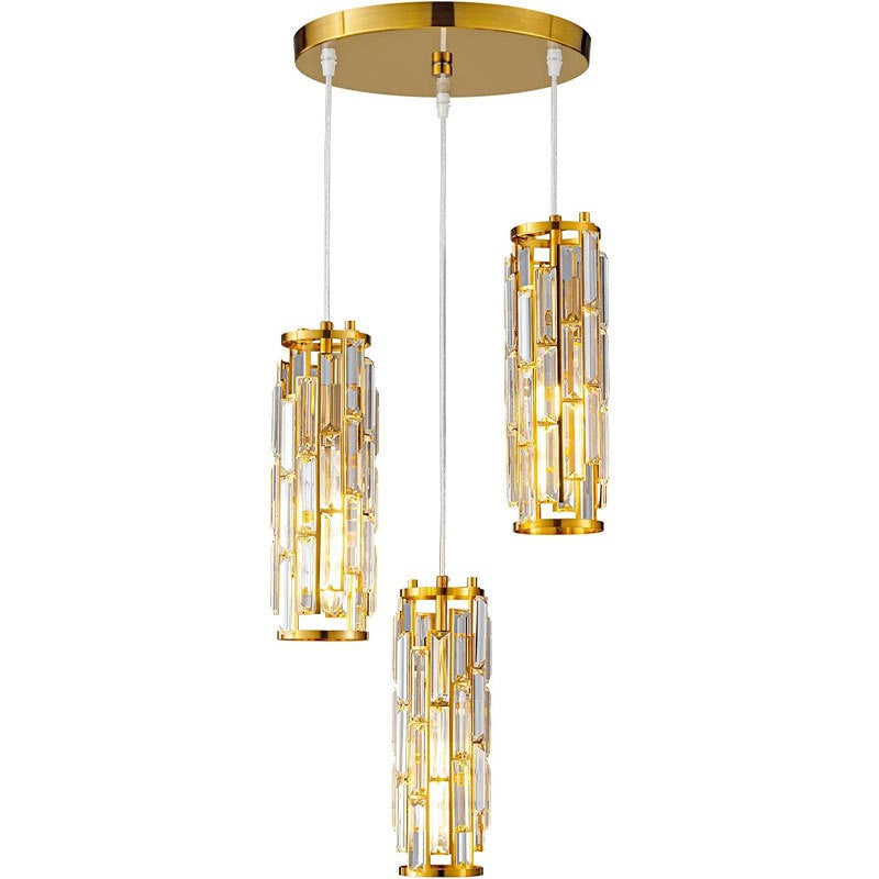 Industrial Crystal Pendant Light