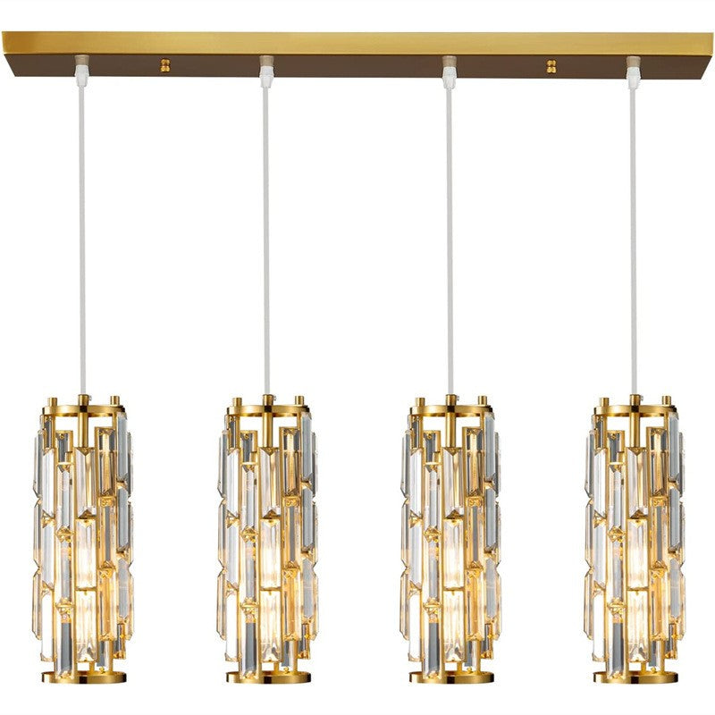 Industrial Crystal Pendant Light