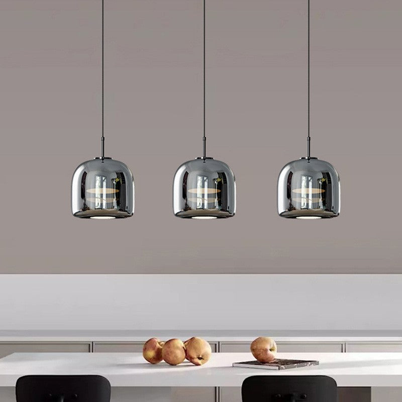 Italian Minimalist Glass Chandelier