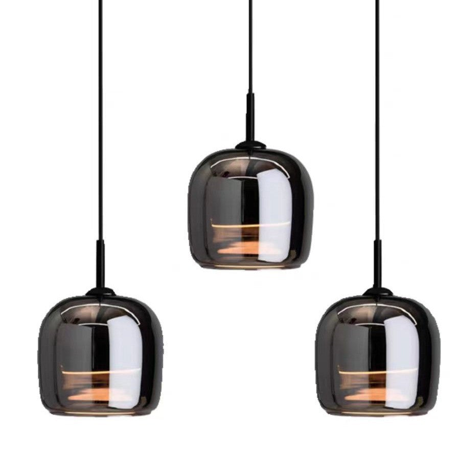 Italian Minimalist Glass Chandelier