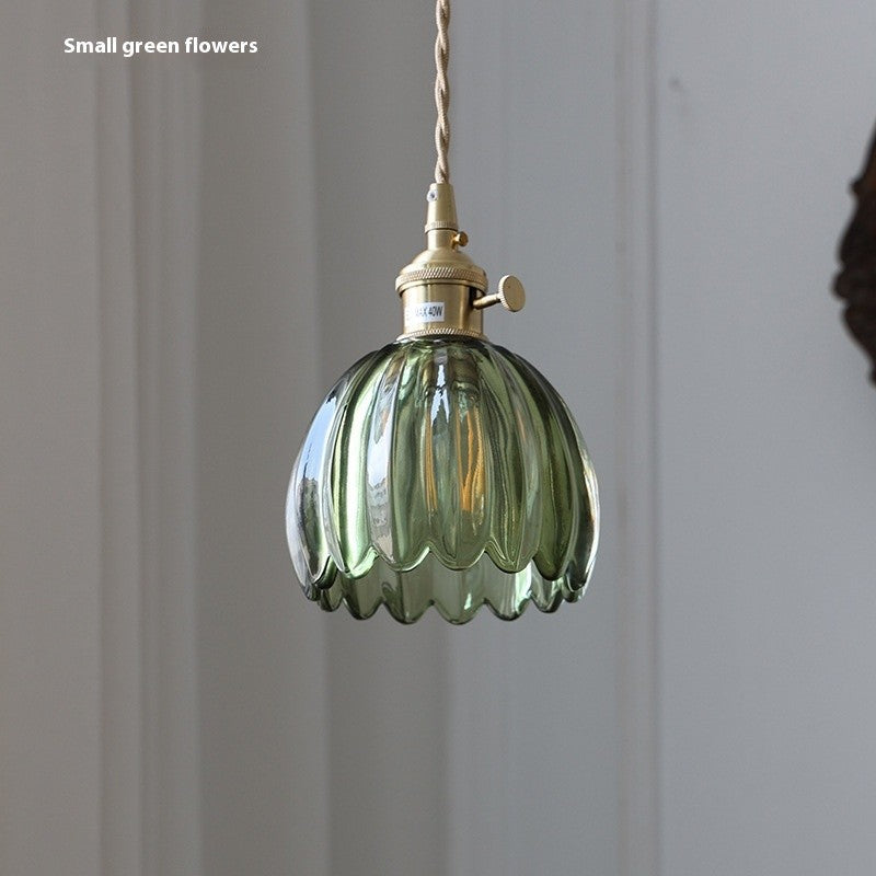 Vintage Glass Flower Pendant