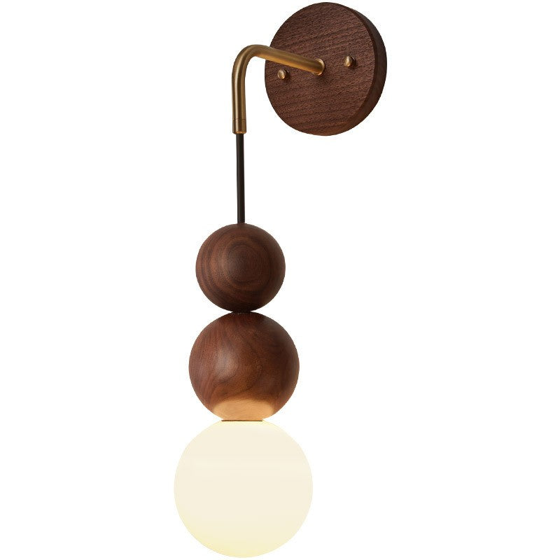 Wooden Copper Wall Lamp